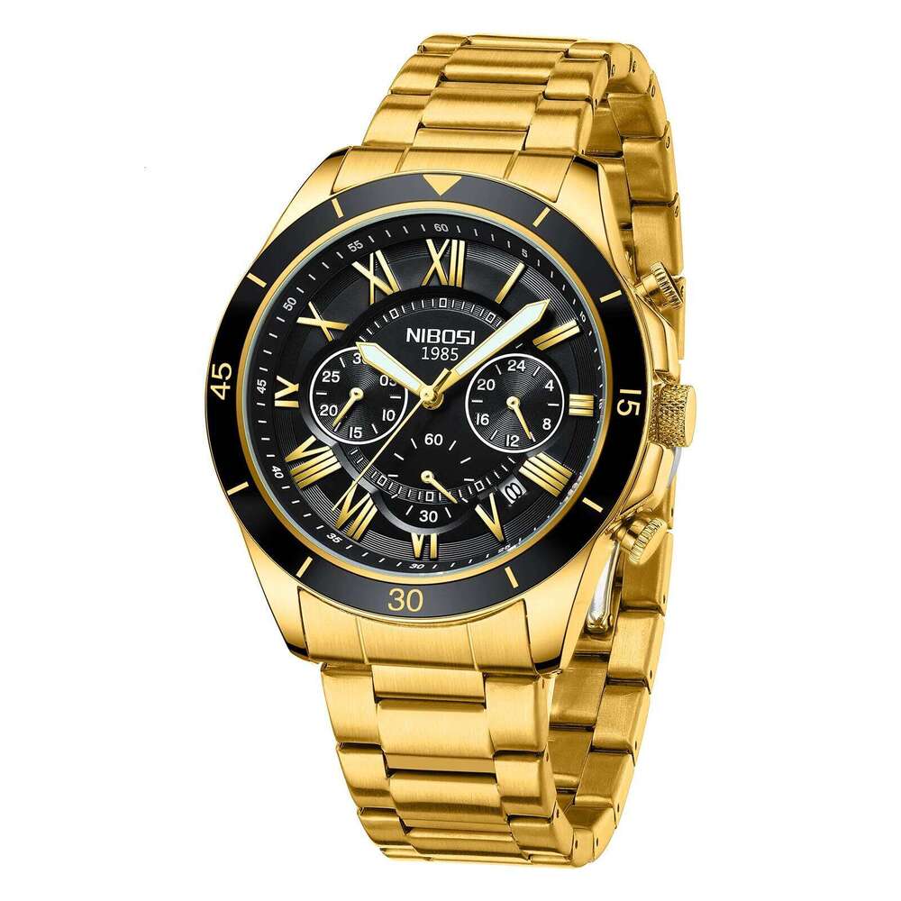 NIBOSI Fashion Watch Top Brand Luxury Quartz Men Watches Waterproof Chronograph Auto Date Wristwatch Male Clock Reloj Hombre