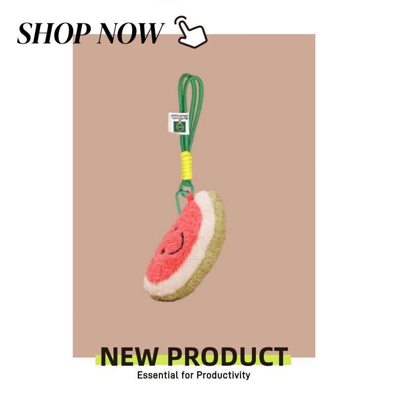 Keychain plush cute fruit claw doll, wedding throw stall toy, gift for girls