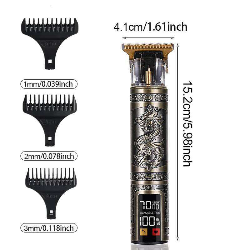 Electric Clipper USB Charging Cutting Machine Vintage Hair Trimmer Portable Shaver Professional Barber Boyfriend Gift C260312