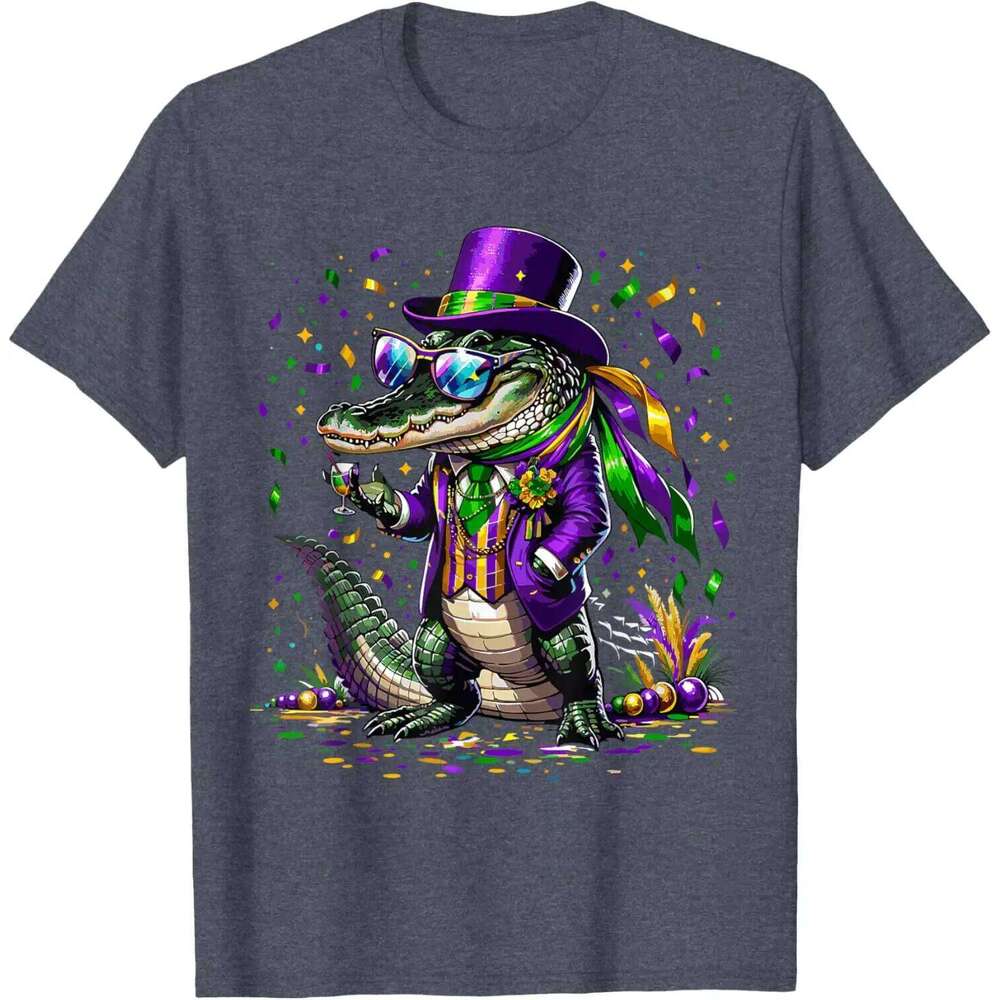Mardigator Alligator Costume Men's & Women's Mardi Gras T-Shirt, Unisex Fashion Spring/Summer 2026 New Arrival Z260312
