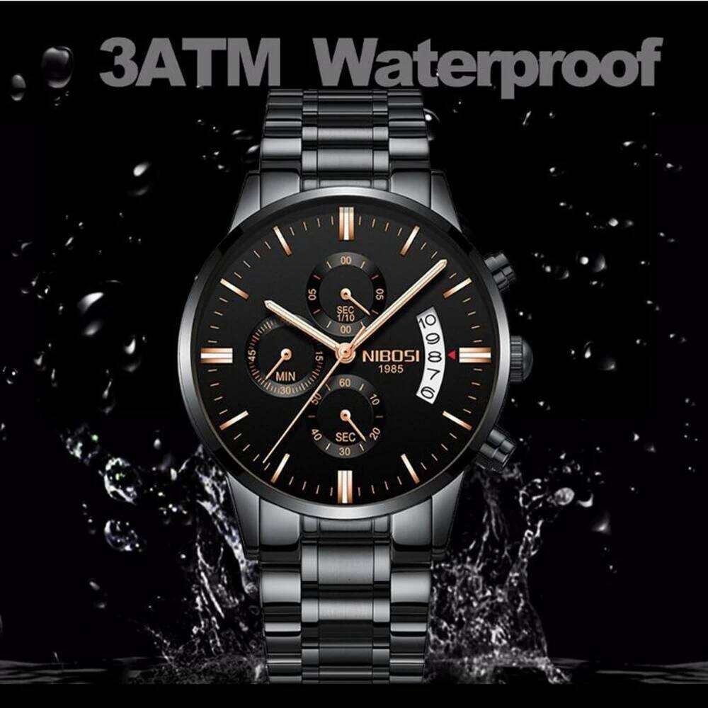 NIBOSI Fashion Mens Watches Top Brand Luxury Famous Casual Men's Dress Watch Military Quartz Wristwatches Saat Relogio Masculino