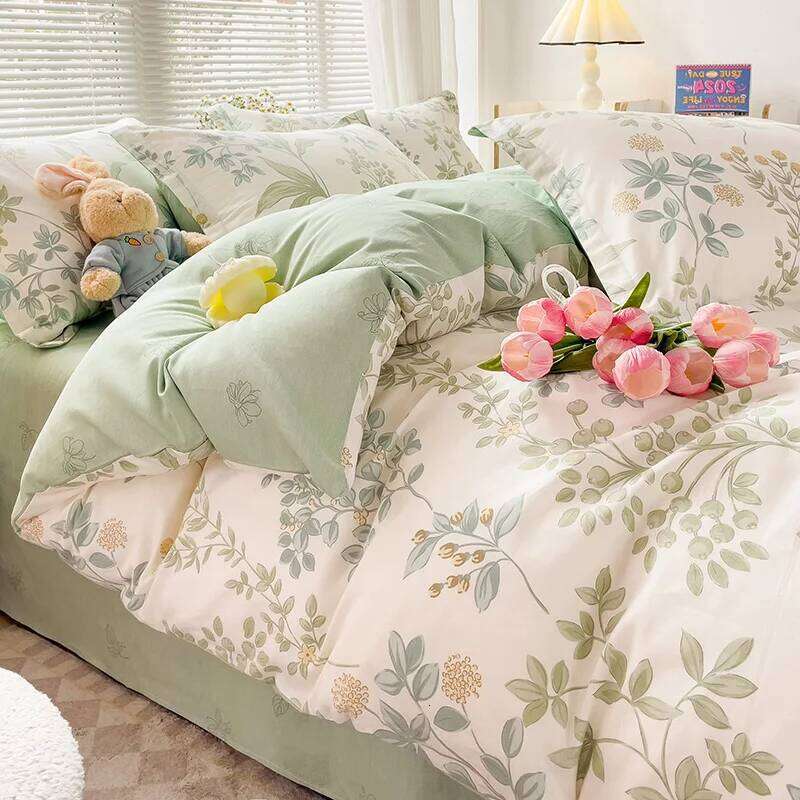 100% Cotton Bedding Duvet Set 1 Quilt Cover 2 Pillowcases No Sheet- Ultra Soft Breathable Hypoallergenic H260312