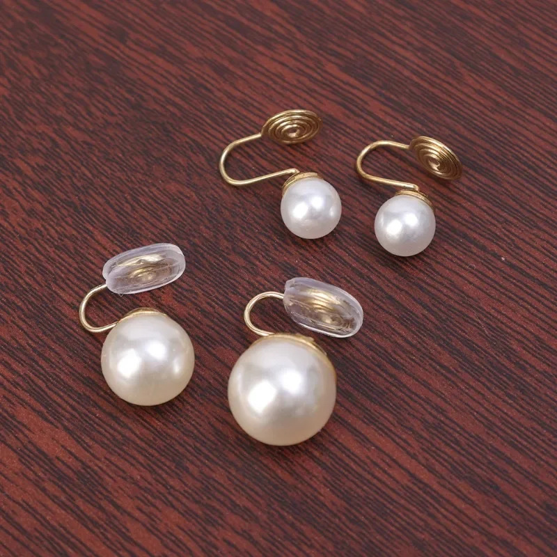 2pcs Pearl Ear Clip Earrings Fashion Without Hole Earings Simple Cuff Piercing Jewelry for Women 260309