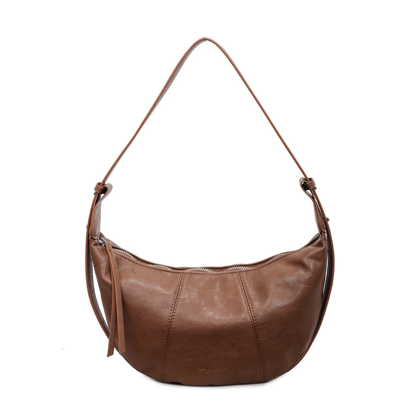 Large capacity women's luxury handbag, new casual crossbody bag, fashionable texture, niche commuting leisure dumpling bag, designer bag