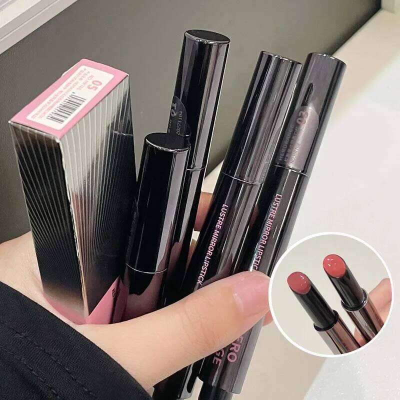 HERORANGE Push-button Mirror Moisturizing Long-lasting Lip Glaze Lipstick W260311