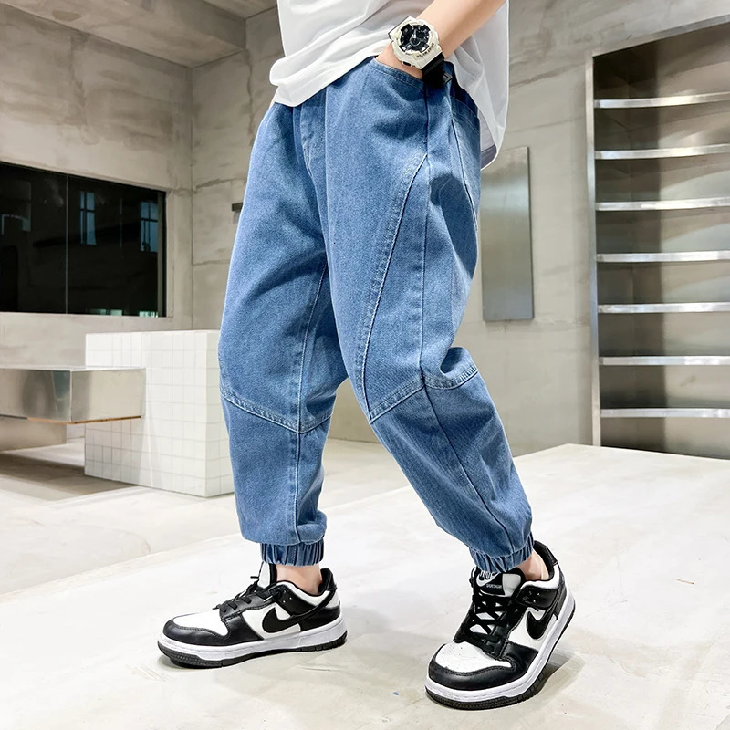 Big Boy Jeans Casual Fashion Cool Childrens Pants Boys Baggy Summer Clothing Teenagers Comfortable Fit Kids 260311