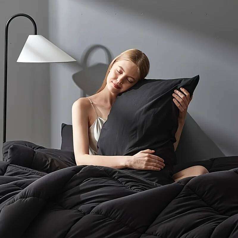 Full Size Bed Set Soft Breathable All Seasons Bedding with 2/3 pcs,1 Comforter And 1/2 Pillow Shams Machine Washable H260312