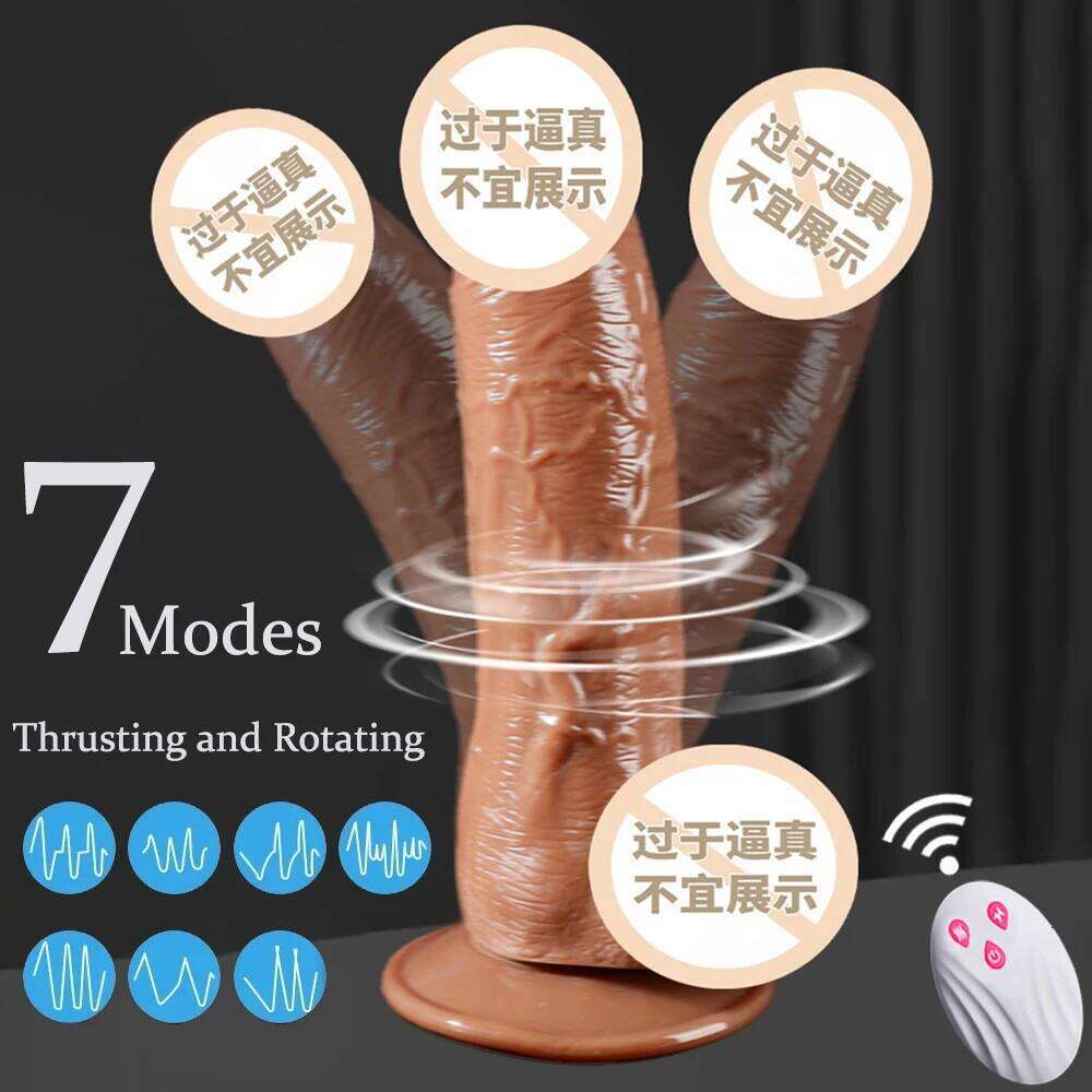 Thrusting Rotation Remote Control Dildo Vibrator for Women Realistic Penis Gay Suction Cup Masturbator Couple Adult Sex Toys 18 Z260311
