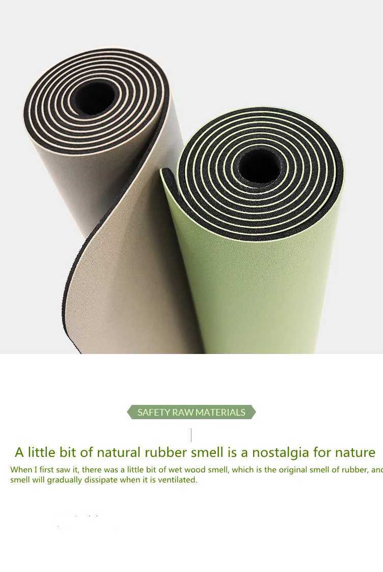 Lezyan Natural Rubber Pu Yoga Mat Breathable Wear-resistant Non-slip Sweat-absorbent Fitness Gym Workout Exercise Gymnastics M260312