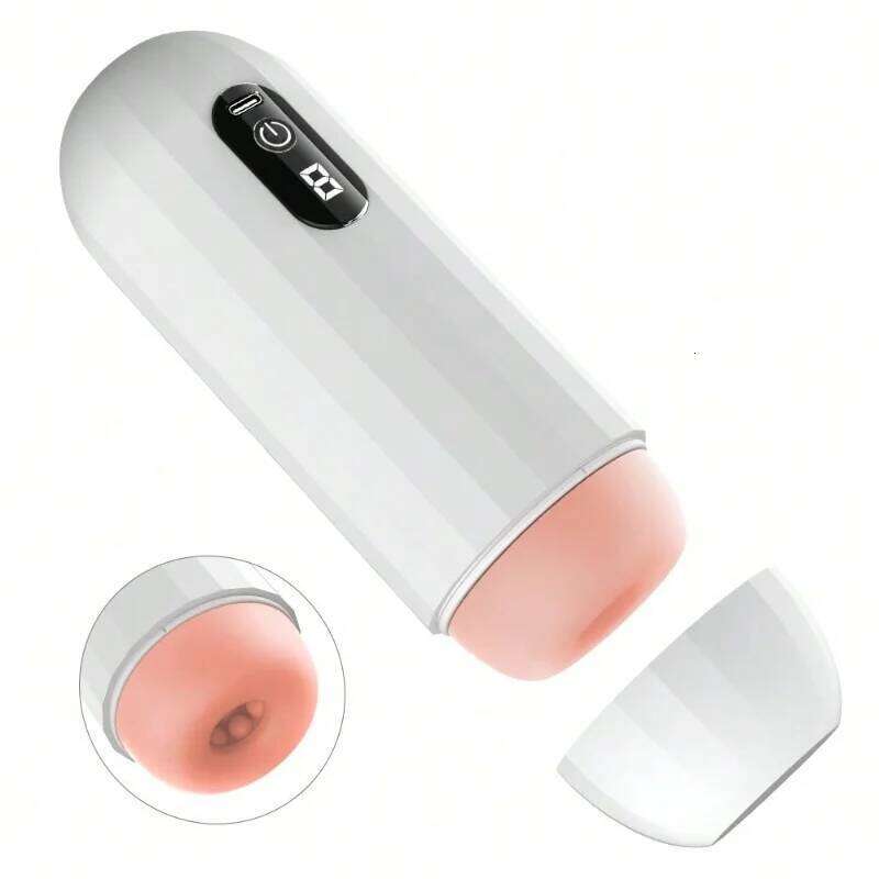 Men's Automatic Sucking Masturbator Cup Pump Vibrator Real Vaginal Blowjob Orgasm Erotic Stroker Penis Vacuum Training 18+ Z260311
