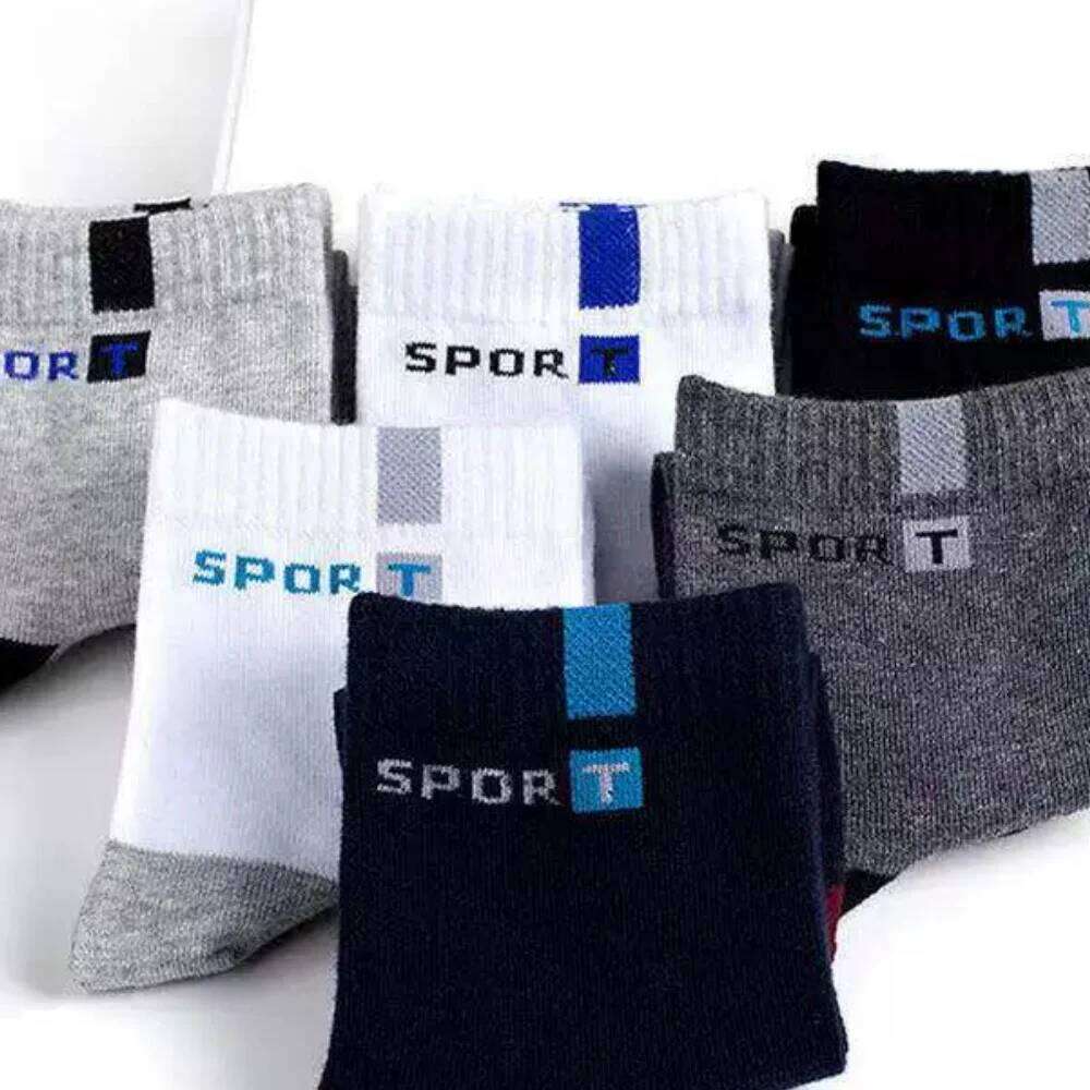 5 Pairs Bamboo Fiber Autumn Winter Men Cotton Sports Sock Breathable Deodorant Business Socks Z260312