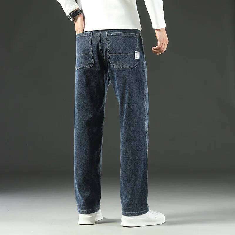 New Spring and Autumn Men's Jeans, Loose, Comfortable, Straight, Casual, Versatile Wide-leg Business Trousers 26Y0312