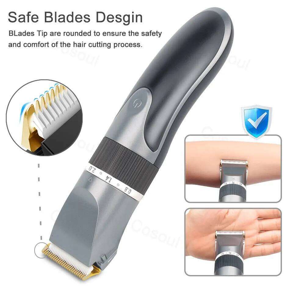 Professional Clipper Electric Barber Trimmers For Men Adults Kids Cordless Rechargeable Cutter Machine Hair Trim C260312