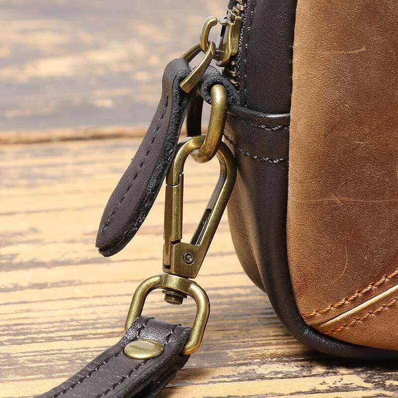High Quality Men Clutch Vintage Pieced Leather Wallet Creative Coin Purse Phone Bag Kl928