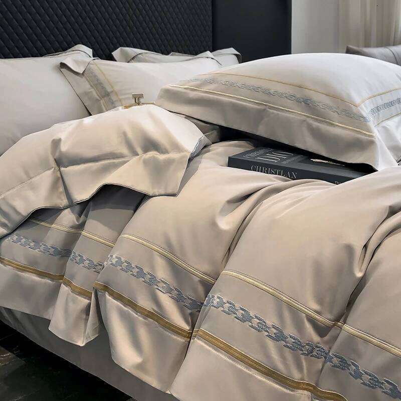 200s Long-Staple Four-Piece Set Pure 100% Cotton Bed Sheet Quilt Cover European-Style High-End Household H260312