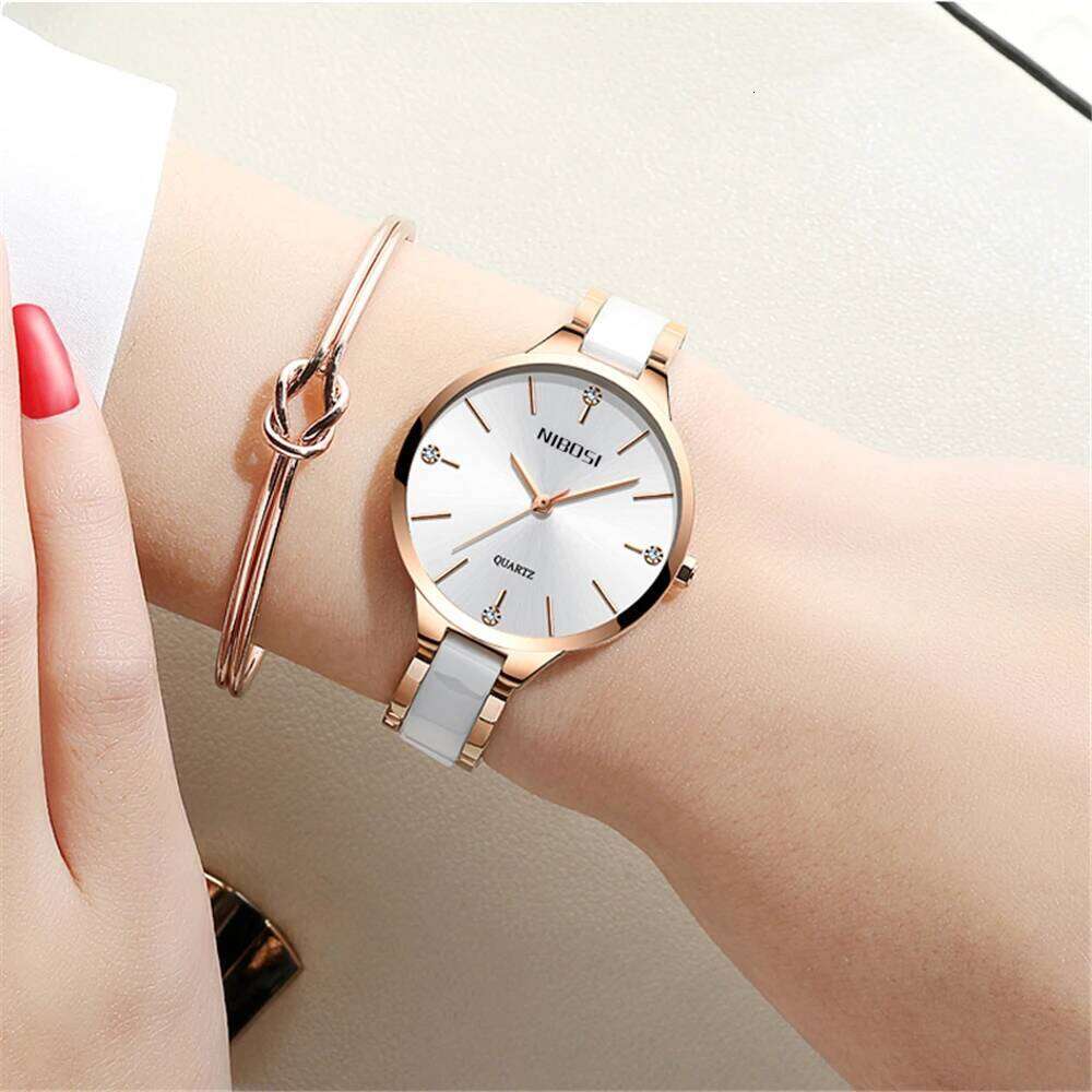 NIBOSI Quartz Top Brand Luxury Fashion Ceramic Strap Women Watches Waterproof Ladies Wristwatch Relogio Feminino