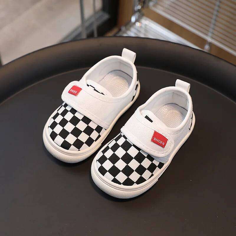 Canvas 2024Spring Summer New Children Boy Girl Cloth Kid Shoes Kindergarten Shoe Baby Sneakers H260312