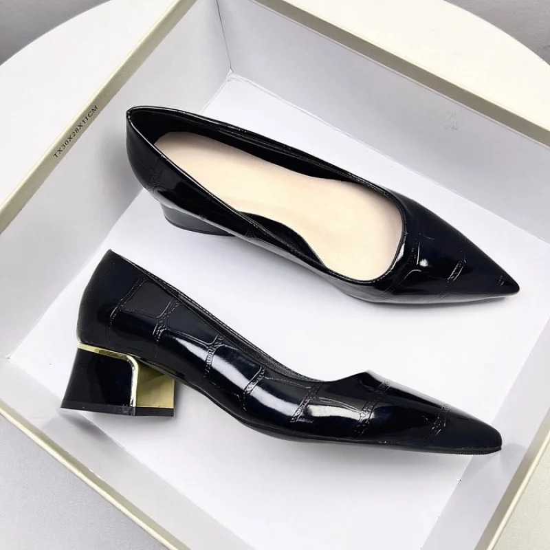comfortable and versatile n ious light highend fashion matching with small skirt ladies single shoes 260306