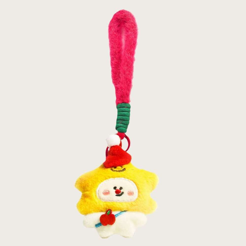 Christmas tree kitten plush toy bag pendant keychain cross-border cute gingerbread man decoration for girls' bags
