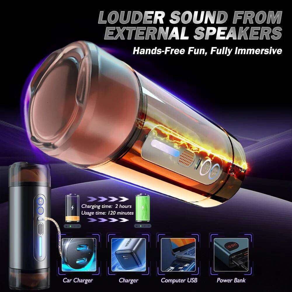 Automatic Male Masturbator Cup Adult Supplies Pocket Pussy Sexy Voice Blowjob Vaginal Penetration Adults Goods for Man Sex Toys Z260312