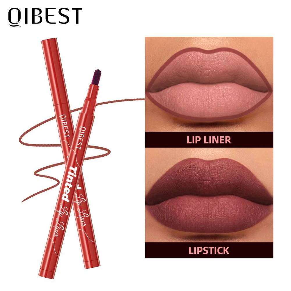 QIBEST 5 Colors Lipstick Lipliner Nude Soft Matte Lip Liner Pen Non-Drying Waterproof Plumping Outline The Lips Contour Makeup W260311