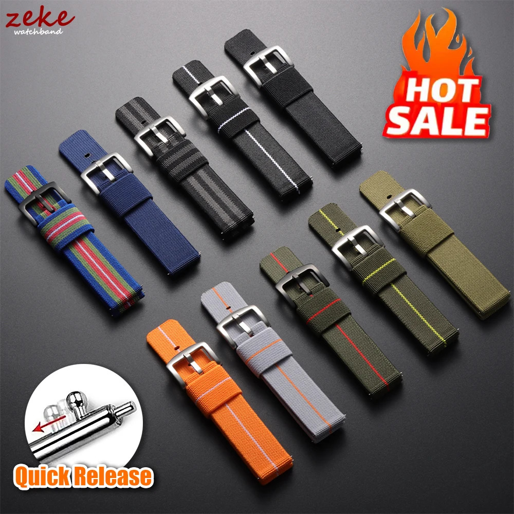 18mm 20mm 22mm 24mm Universal Nylon Watch Band for Omage Watch Canvas Sport Strap for Men Women Wristband Quick Release Bracelet 260304