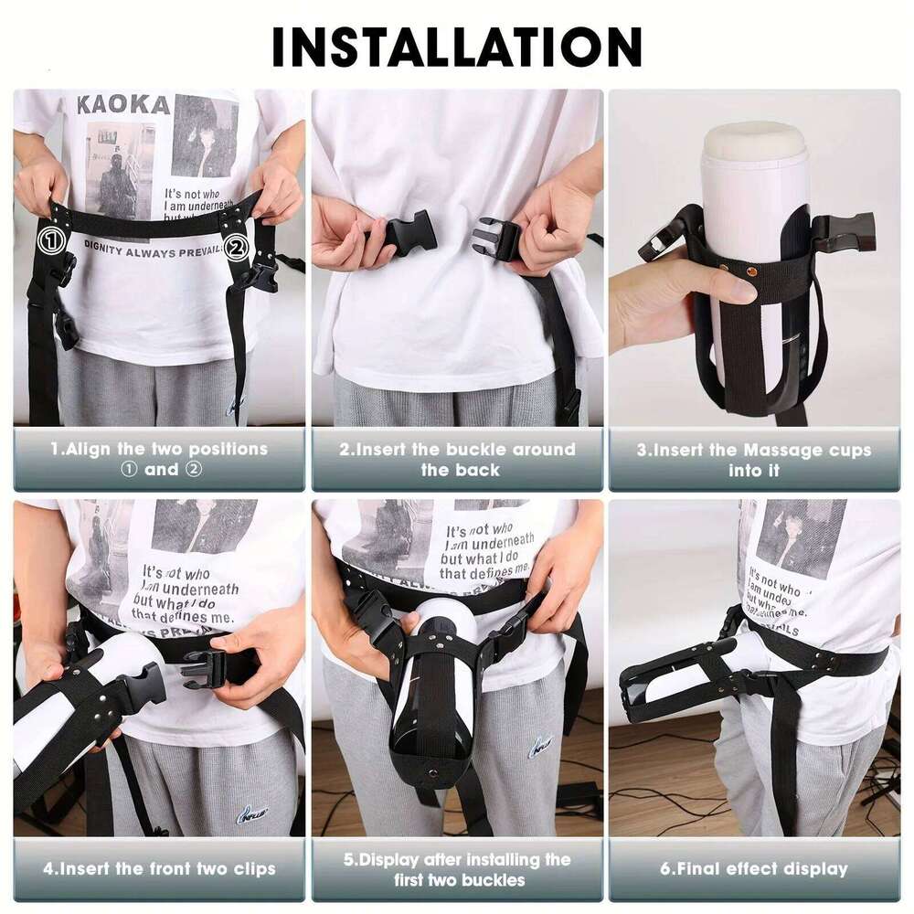 Adjustable Strap-on Automatic Masturbation Cup Wearable Harness Male Hands Free Masturbator Sex Toys for Man Z260312