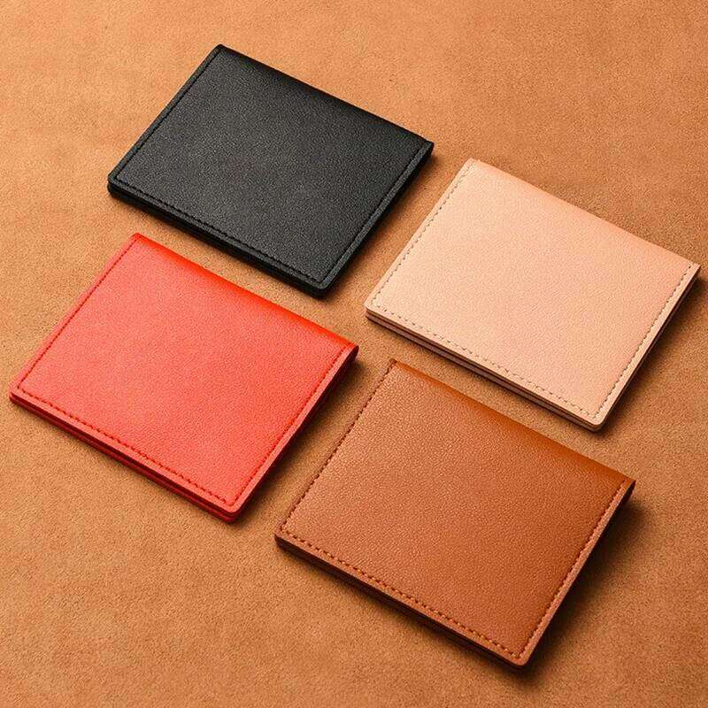 Ultra-thin Small Bank Multi Slot Women Men Credit Cards Bag Male Card Holder Solid Leather Wallet
