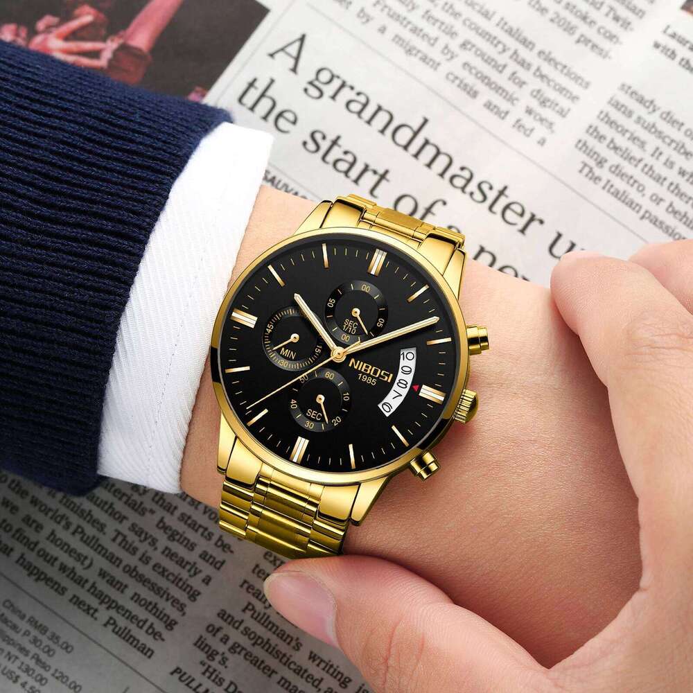 NIBOSI Fashion Mens Watches Top Brand Luxury Famous Casual Men's Dress Watch Military Quartz Wristwatches Saat Relogio Masculino