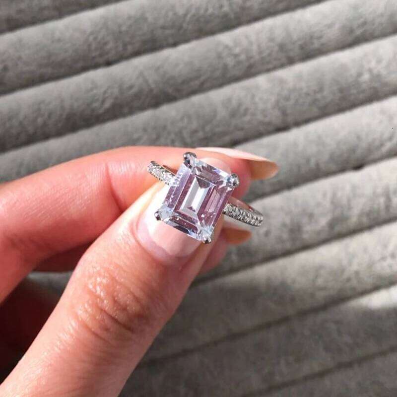 Original Real Silver Color Designer Zirconia Engagement Ring for Women Wedding Luxury Wholesale Gifts Jewelry Z51 H260312