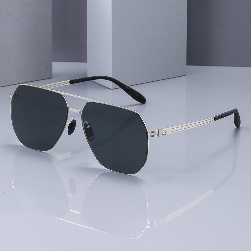Outdoor Fishing Nylon Polarized Sunglasses for Men 2026 New Square Frame Glasses Men's High-End Sun Protection Eyewear