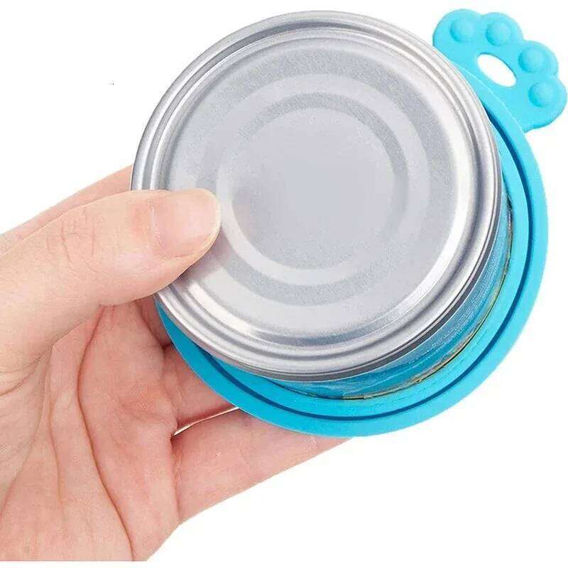 Reusable Silicone Can Fresh-keeping with Spoon Sealing Cat and Dog Food Storage Tank Cover Pet Supplies 26Y0312