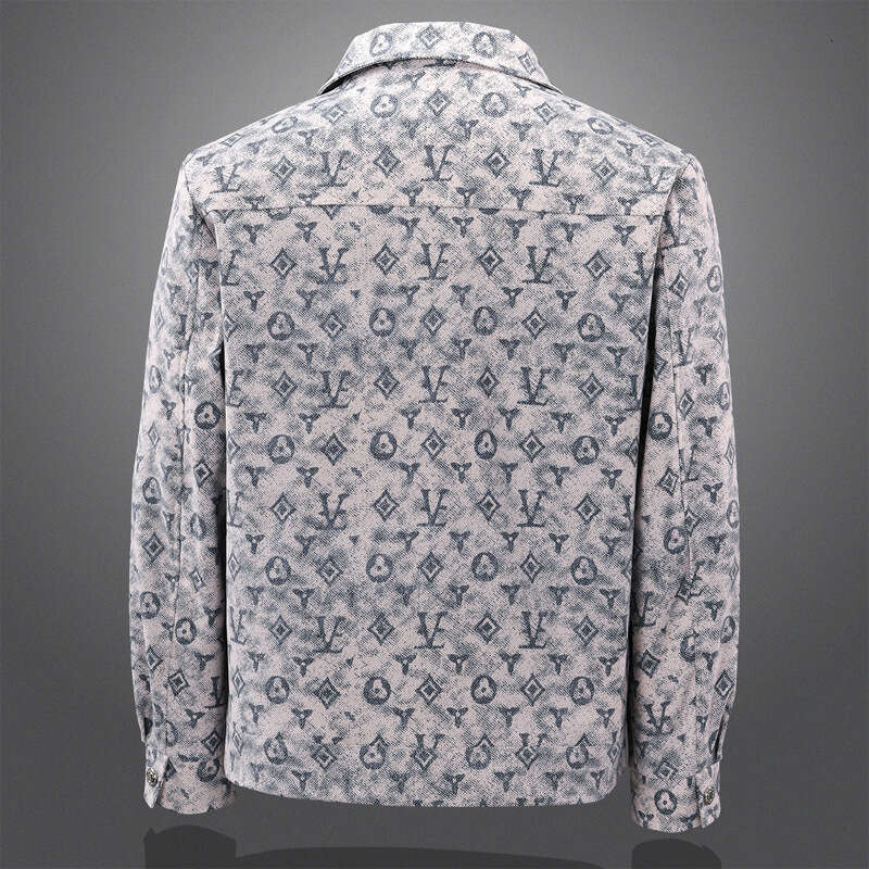 European Station Trendy Brand Autumn New Turn-Down Collar Jacket Fashion Loose Light Luxury High-End Casual Versatile Coat Men