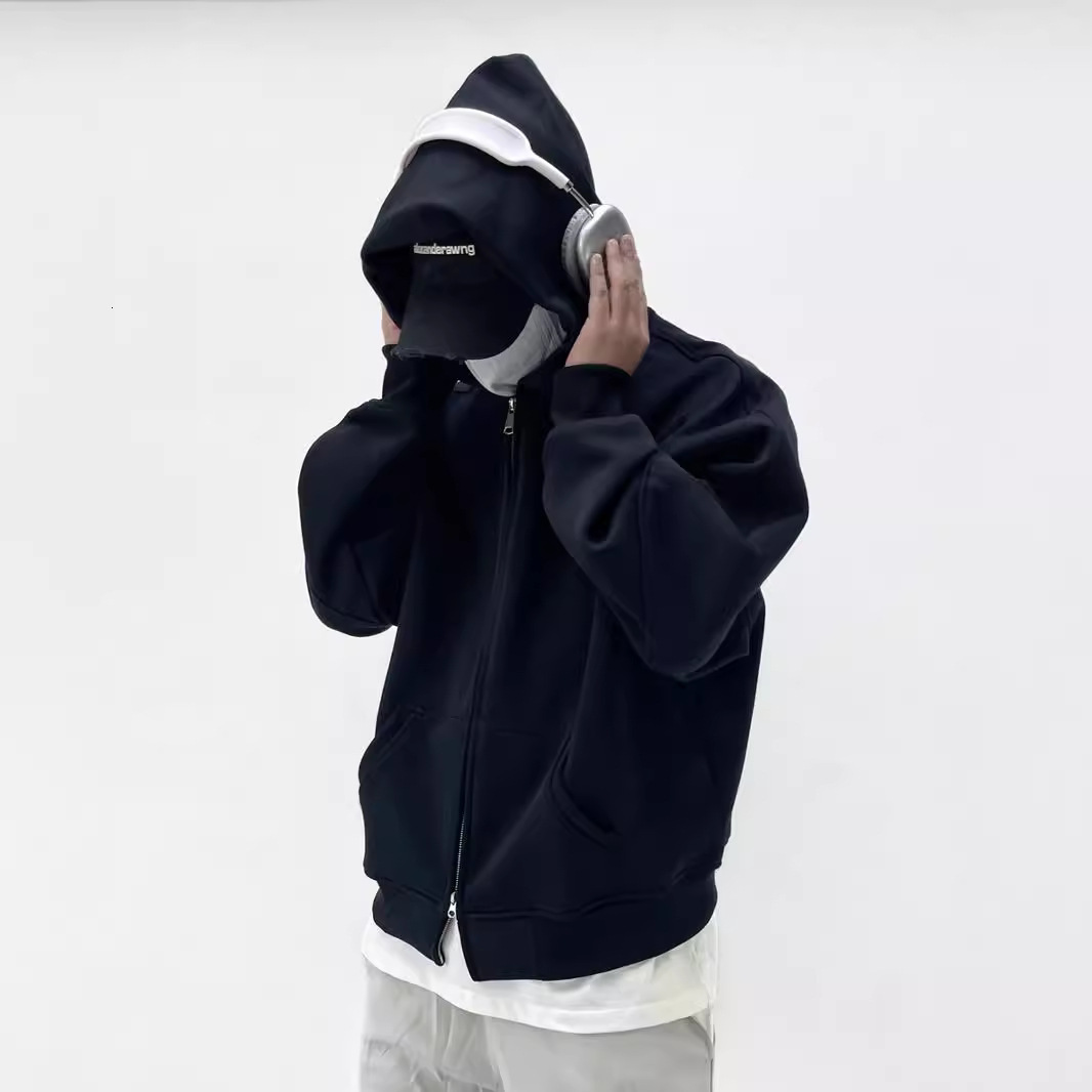 Style Trendy Brand Cleanfit Hooded Sweatshirt For Designer Hoodie Men New Heavyweight Boxy Fit Hoodie Solid Color Top For Spring And Autumn