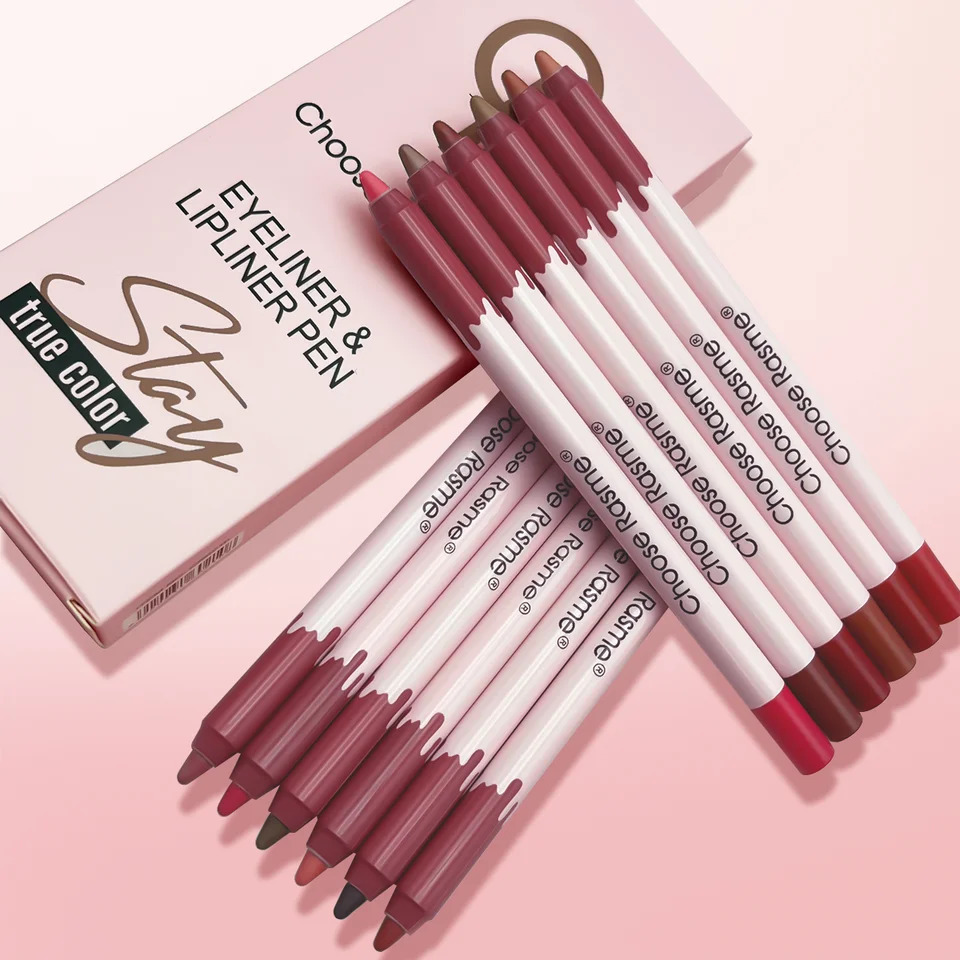 12 Colors Lip Liner Set Matte Dewy Finish Long Lasting Waterproof Smudge Proof Lip Liner Set Makeup Gift Box 260305