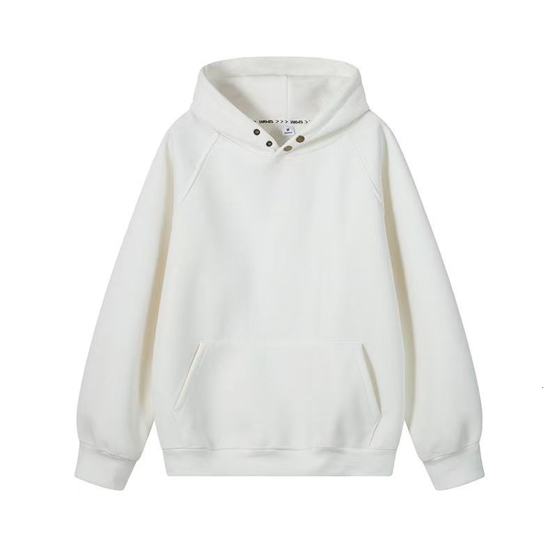Heavy-duty Button-up Hooded Sweatshirt For Designer Hoodie Men And Women Autumn/Winter Trendy Brand Oversized Loose-fitting Fleece-lined Cotton Hoodie