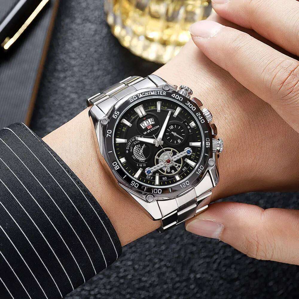 VA VOOM Brand Luxury Men Quartz Watch 2025 New Fashion Concept Decorative Dial Casual Military Sports Waterproof Wristwatches