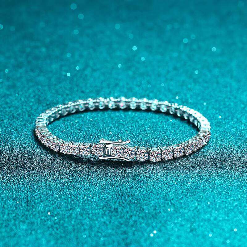 Tennis Fashionable Sier Ice VVS Silicon Stone Bracelet