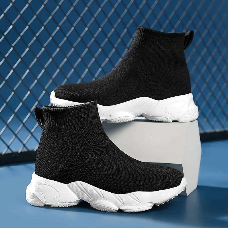 Kid Sneakers Fashion Knit Luxury Designer High Top Children Comfortable Casual Running Sports Tennis Shoes Boy Girls H260312