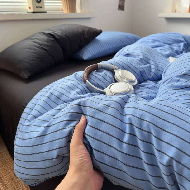 Bed Linen Sheets Duvet Cover Set All-season Universal Skin-friendly Moisture-absorbent Washable Cotton Jacquard Four-piece H260312