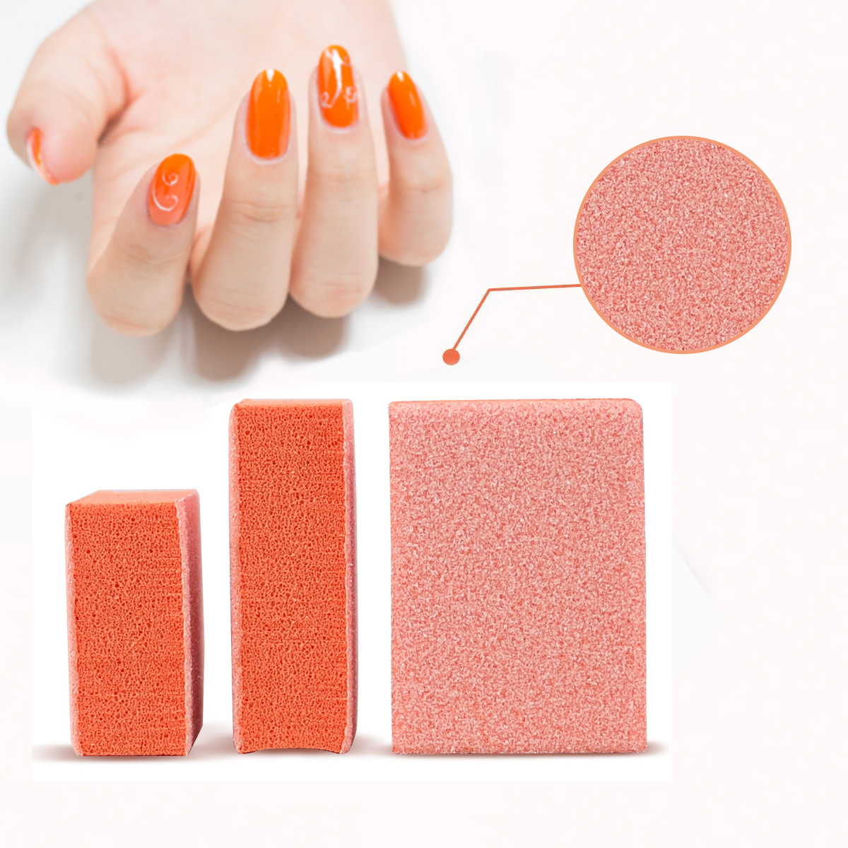 Maryton Pink Mini Nail Sanding Buffing Block 100/180 Grit for Manicure