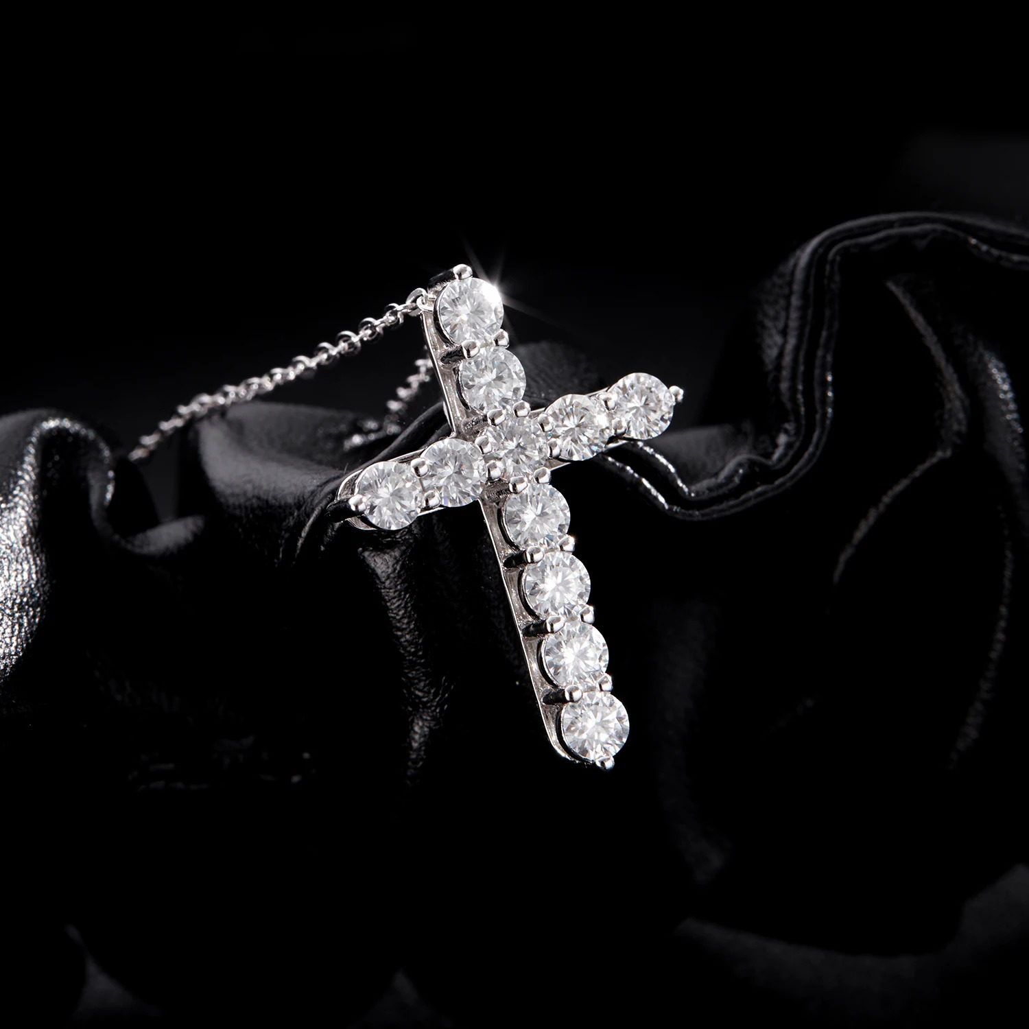 MODIAN D Color Necklace 925 Sterling Silver Exquisite Cross Link Chain Pendant Necklace For Women Fine Jewelry Gift 260311