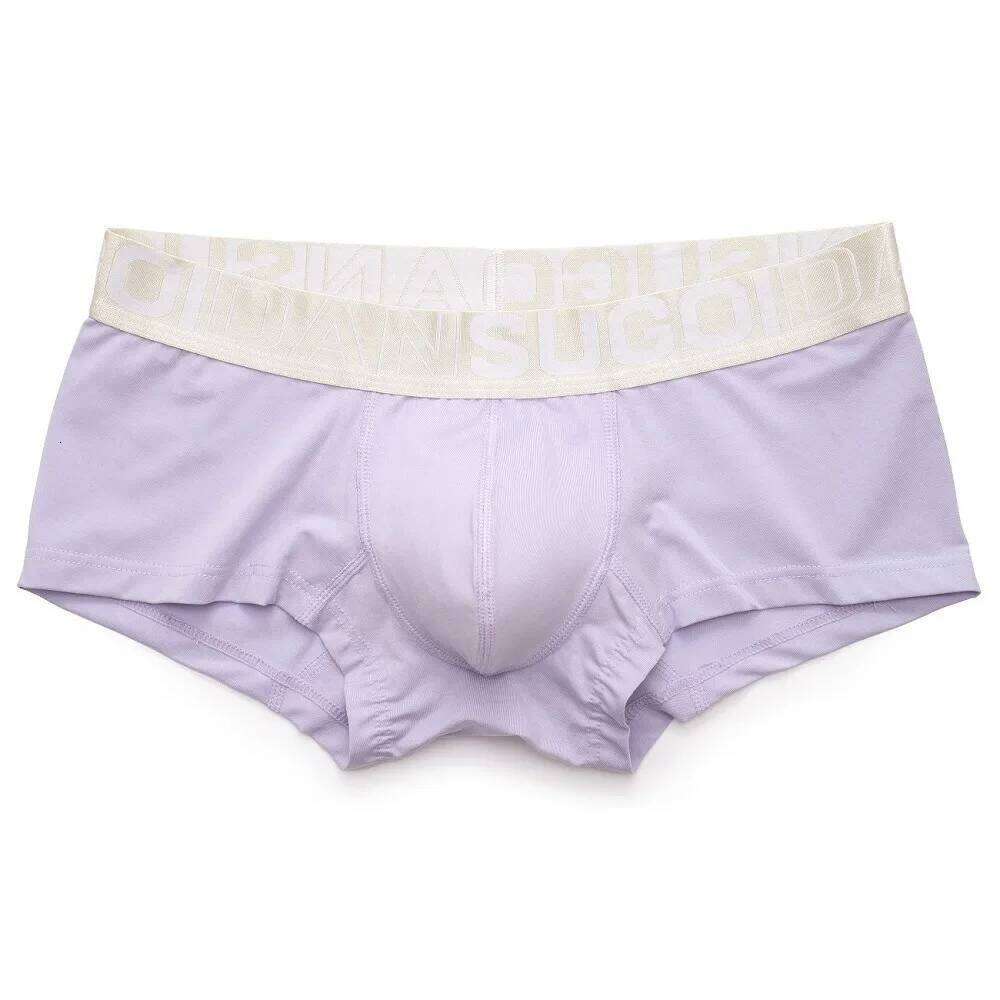 Men's Boxy Underwear Cotton Breathable Sweat Absorption Boxer Shorts Youth Sexy Low-rise U Convex Pouch Trunks Sports Underpants Z260312
