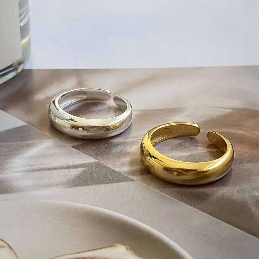 925 Sterling Silver Women Fine Jewelry Finger Adjustable Open Vintage Trendy Narrow Ring For Party Birthday Gift H260312