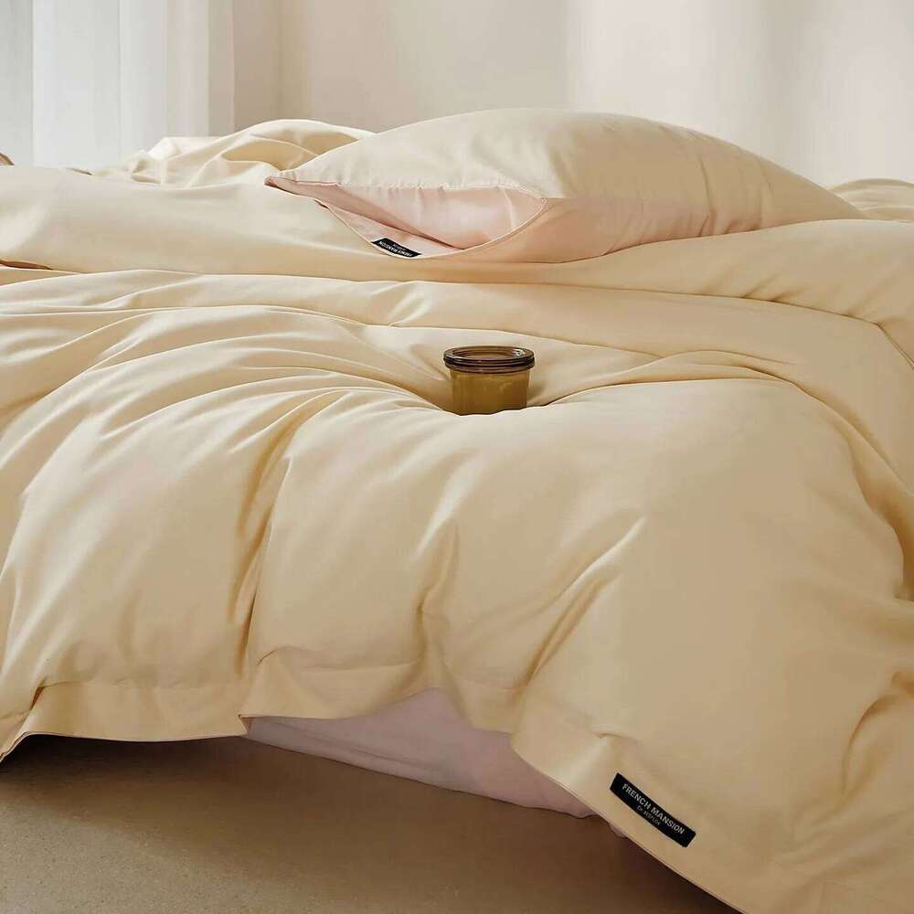 100S long-staple brushed four-piece set light wide-brimmed duvet cover sheets and cotton bedding H260312