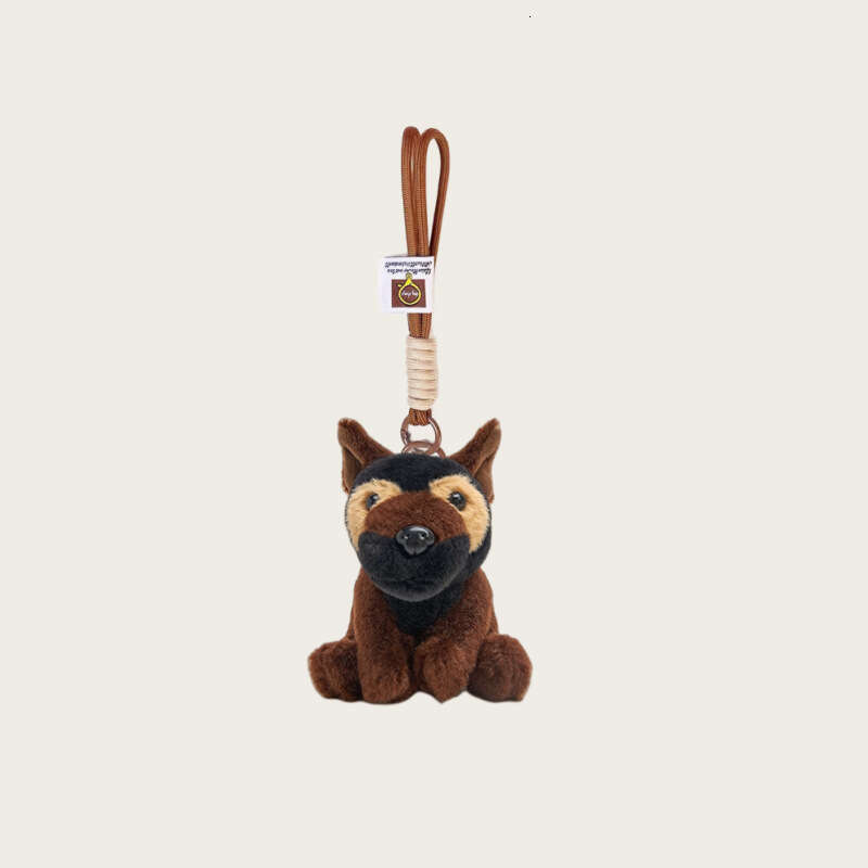 Cute Teddy Fur Dog Ornament Car Keychain Plush Bag Small Doll Pendant