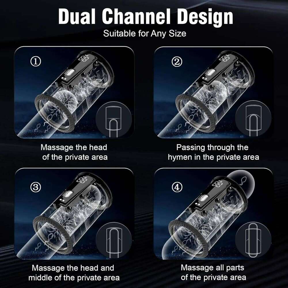 Automatic Masturbator 12 Vibration Function Masturbation Cup Penis Enlargement Delays Ejaculation Male Sex Toys for Adults Z260312