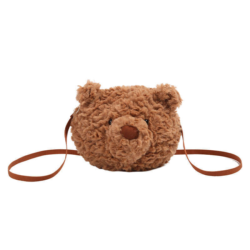 CHARHP&KEJNT Genuine Cute 2026 New Plush Cero Bear Head Cartoon Doll Backpack Crossbody Bag