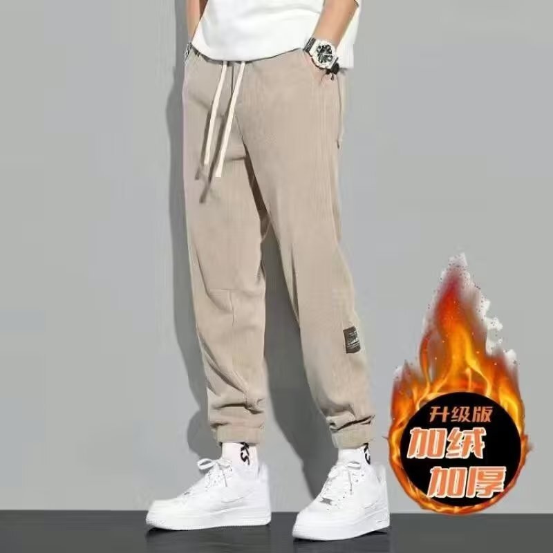 Winter Chenille Sweatpants Spring And Autumn Corduroy Casual Pants Men's Pants With Designer Pants Fleece Lining Thickened Men's Corduroy Sp