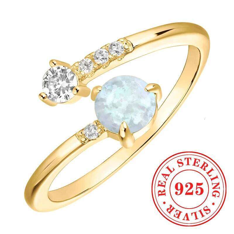 Huitan Noble Arrow Rings with Opal 925 Sterling Silver Accessories Delicate Fashion Party Adjustable Jewelry for Women H260312